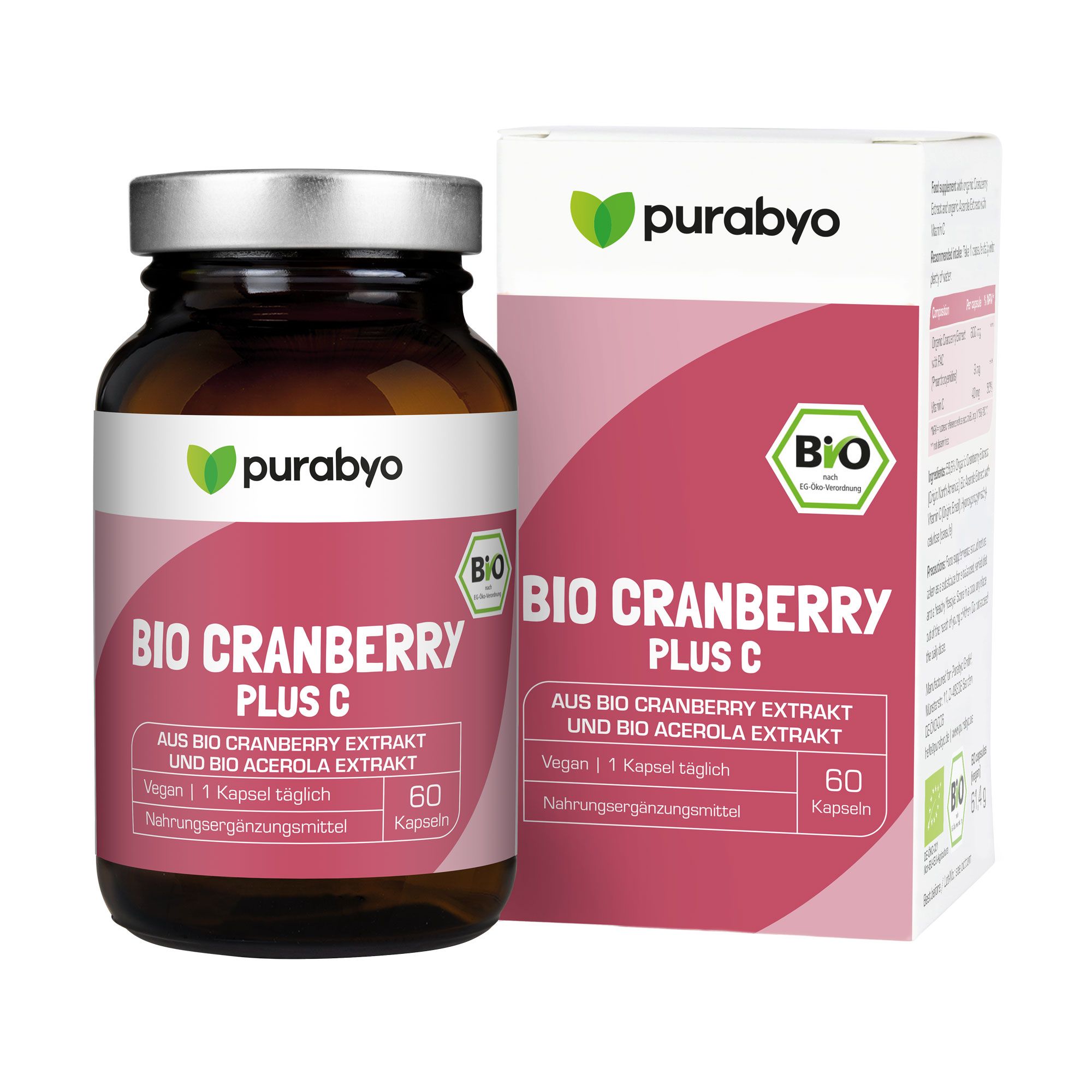 Purabyo Bio Cranberry 60 St Kapseln