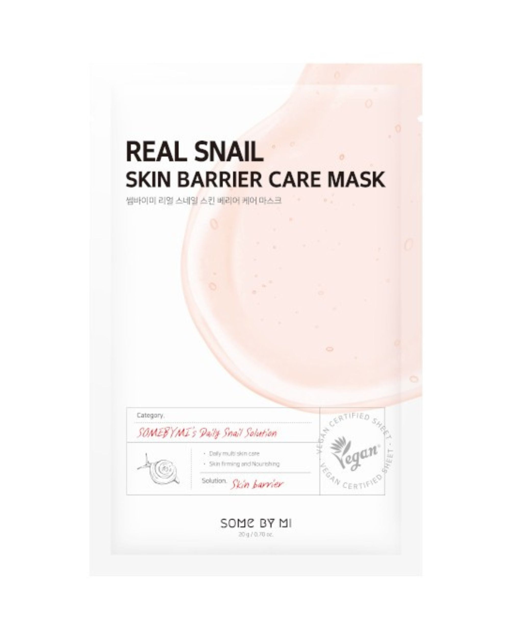 Somebymi Real Snail Skin Barrier Care Mask