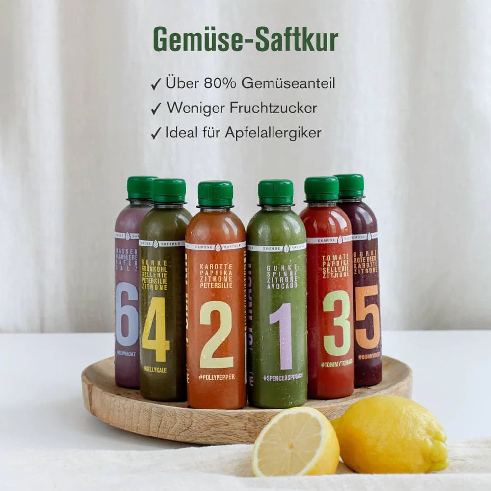 7-Tage Gemüse Saftkur (inkl. 10,50€ Pfand)