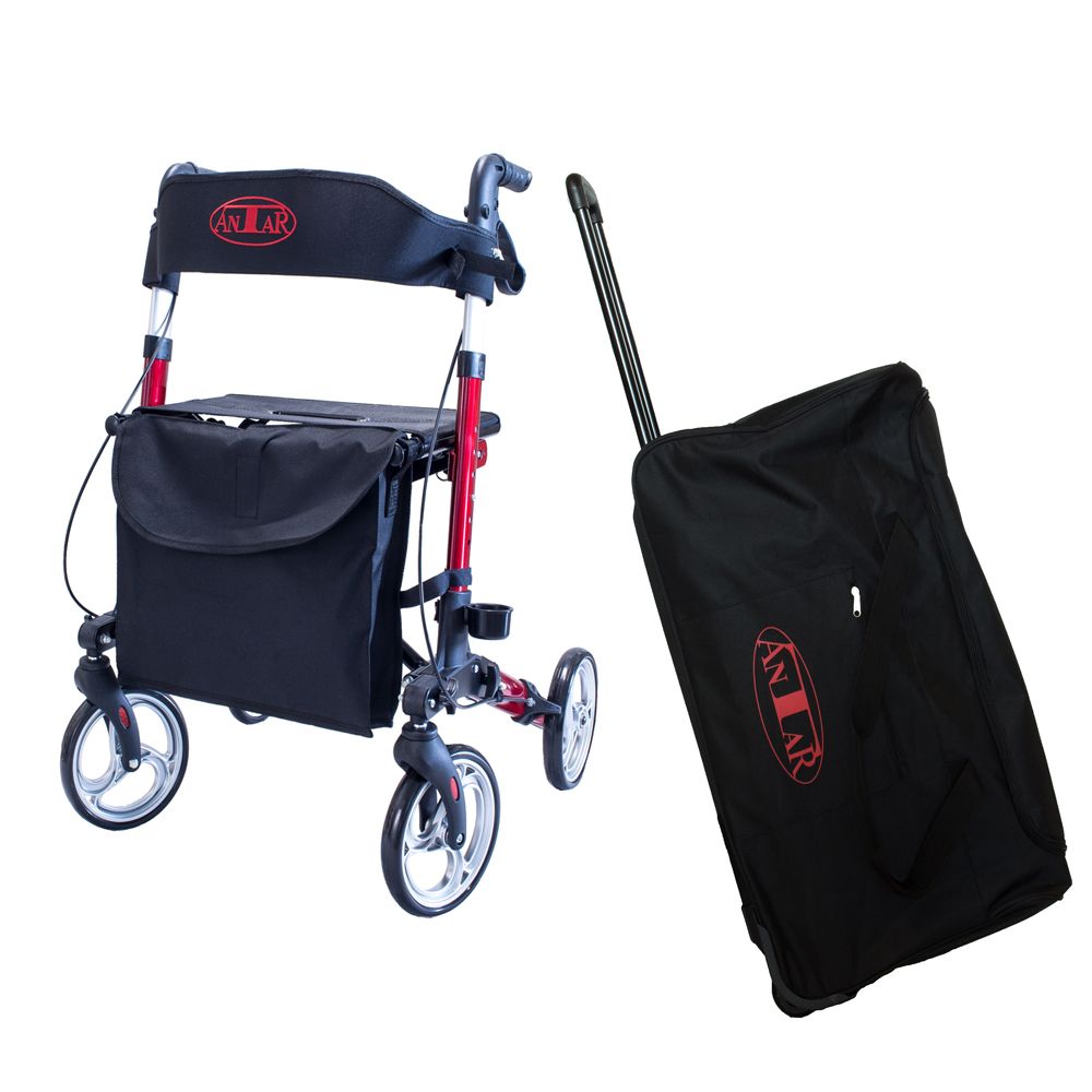 Set! Neu! Leichtgewicht, Aluminium, klappbarer Rollator mit bequemer Transporttasche! 1 St