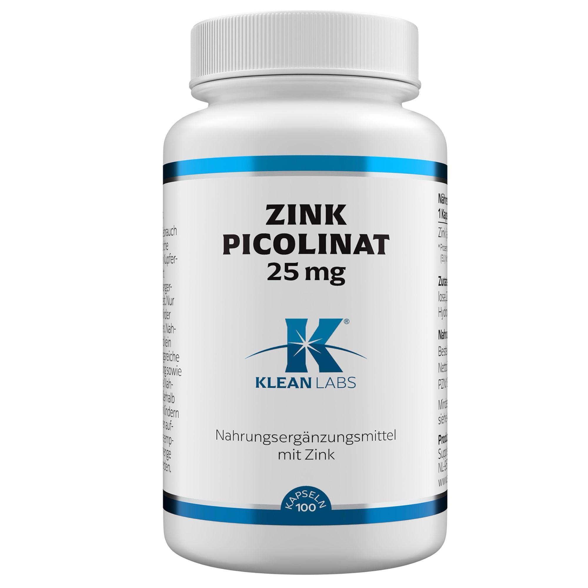 Zinkpicolinat 25 mg Klean Labs Kapseln 100 St