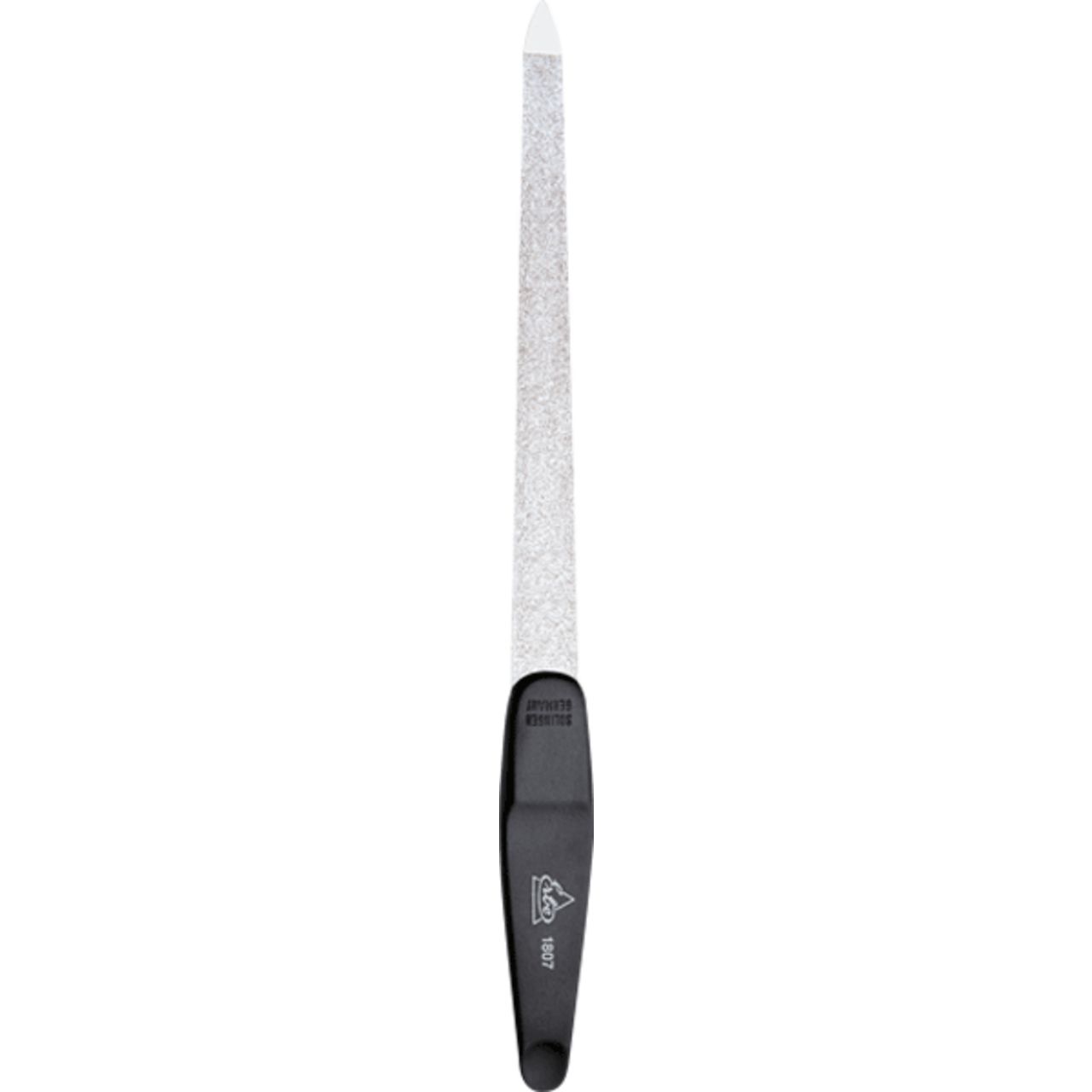 Saphir-Flachfeile mit Griff, grob/fein, verchromt - vorne spitz
