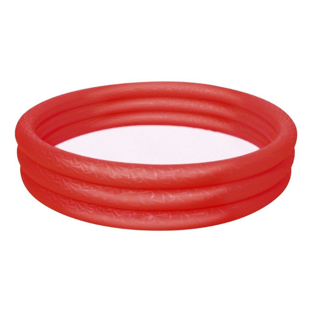 Roter Pool mit drei Ringen.
