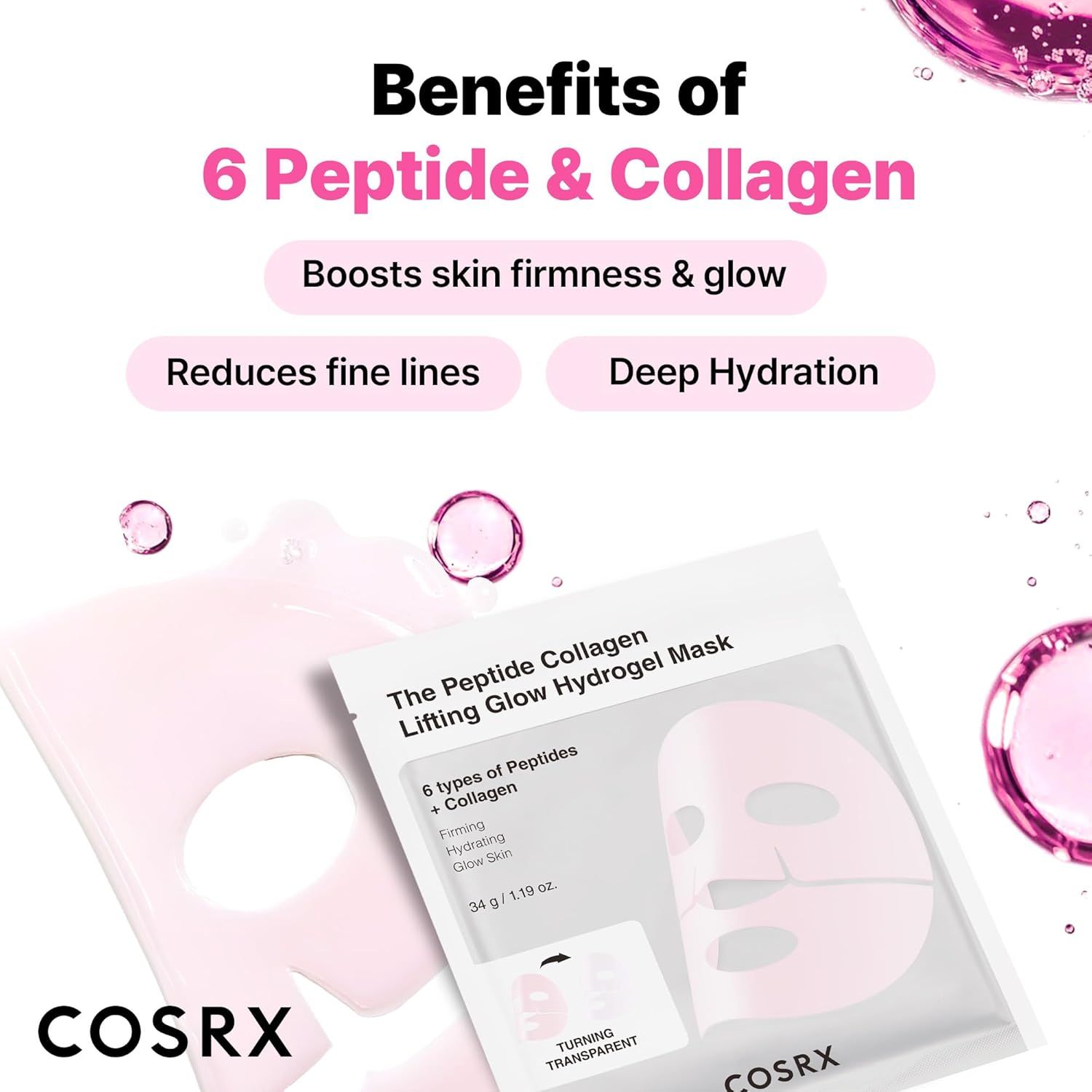 COSRX the Peptide Collagen Lifting Glow Hydrogel Mask