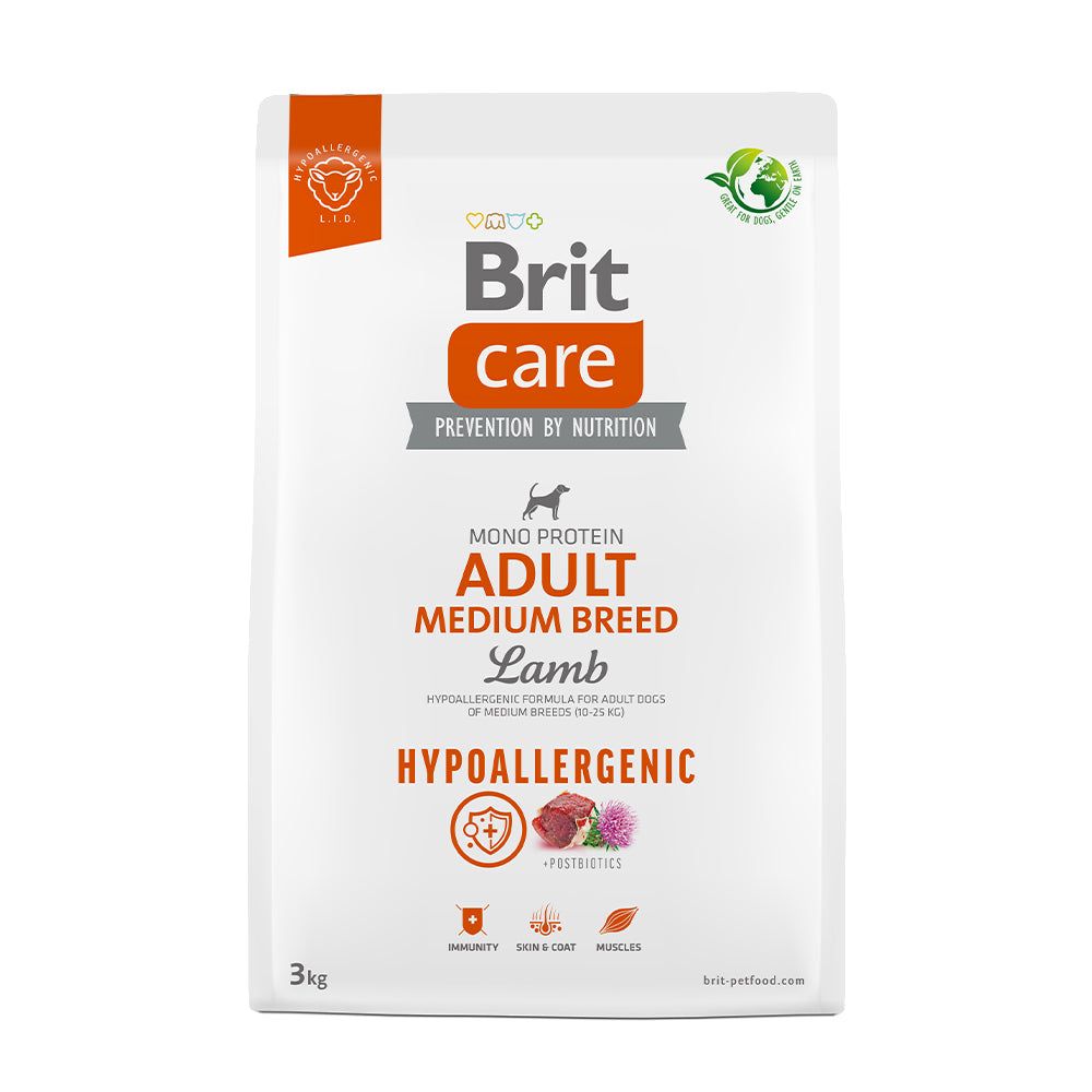 Brit Care Dog - Hypoallergenic Adult Medium Breed Lamb 3 kg Futter