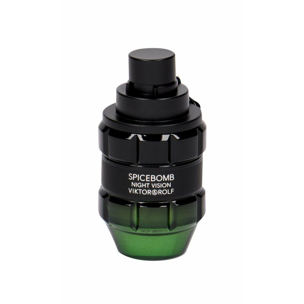Grüne und schwarze Flasche. Aufschrift: Spicebomb Night Vision Viktor & Rolf.