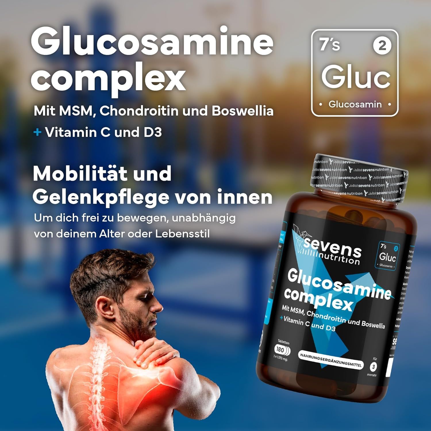 SEVENS NUTRITION Glucosamin, Chondroitin und MSM Kapseln