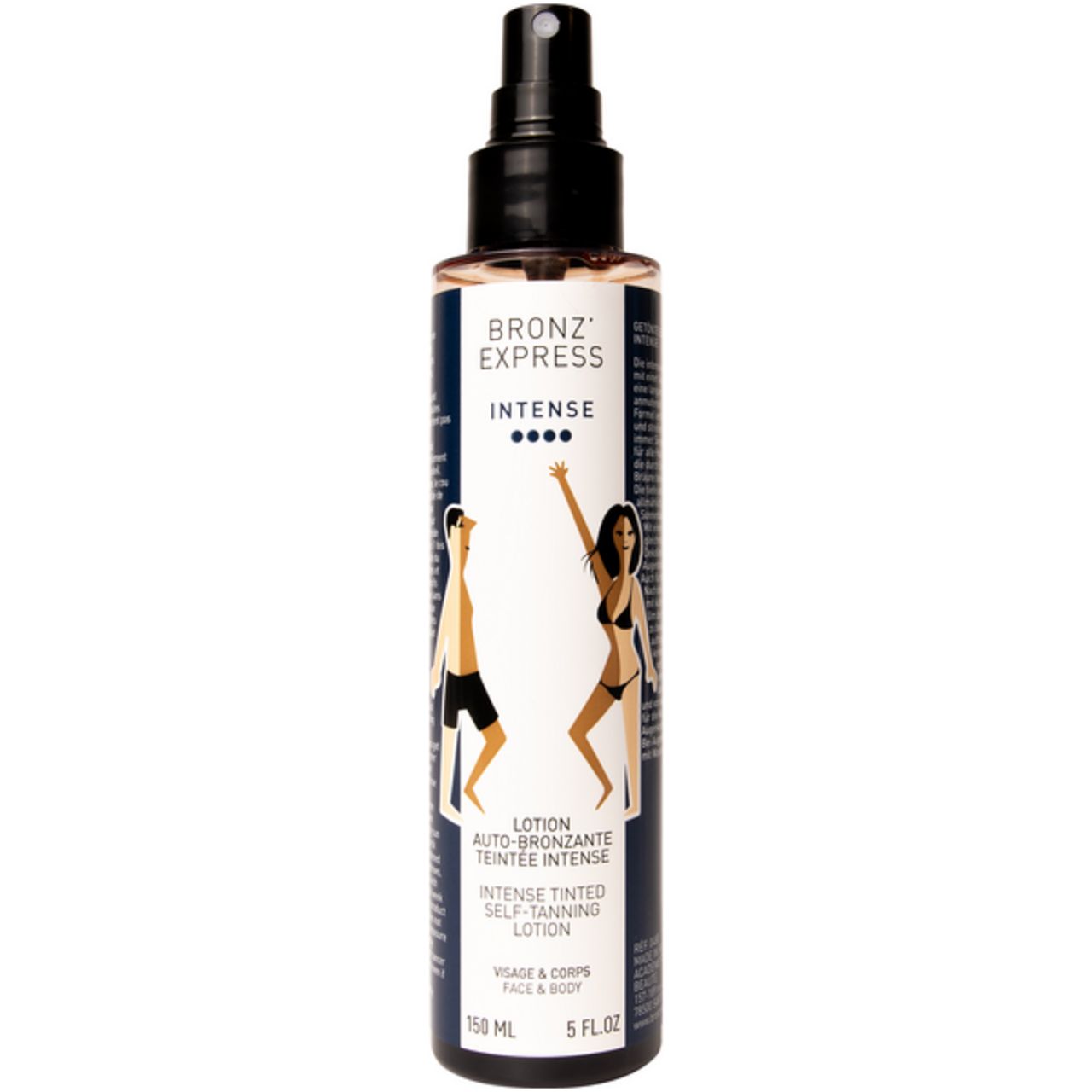 Bronz'Express Intense Lotion Auto-Bronzante, 150 ml Sprühflasche.