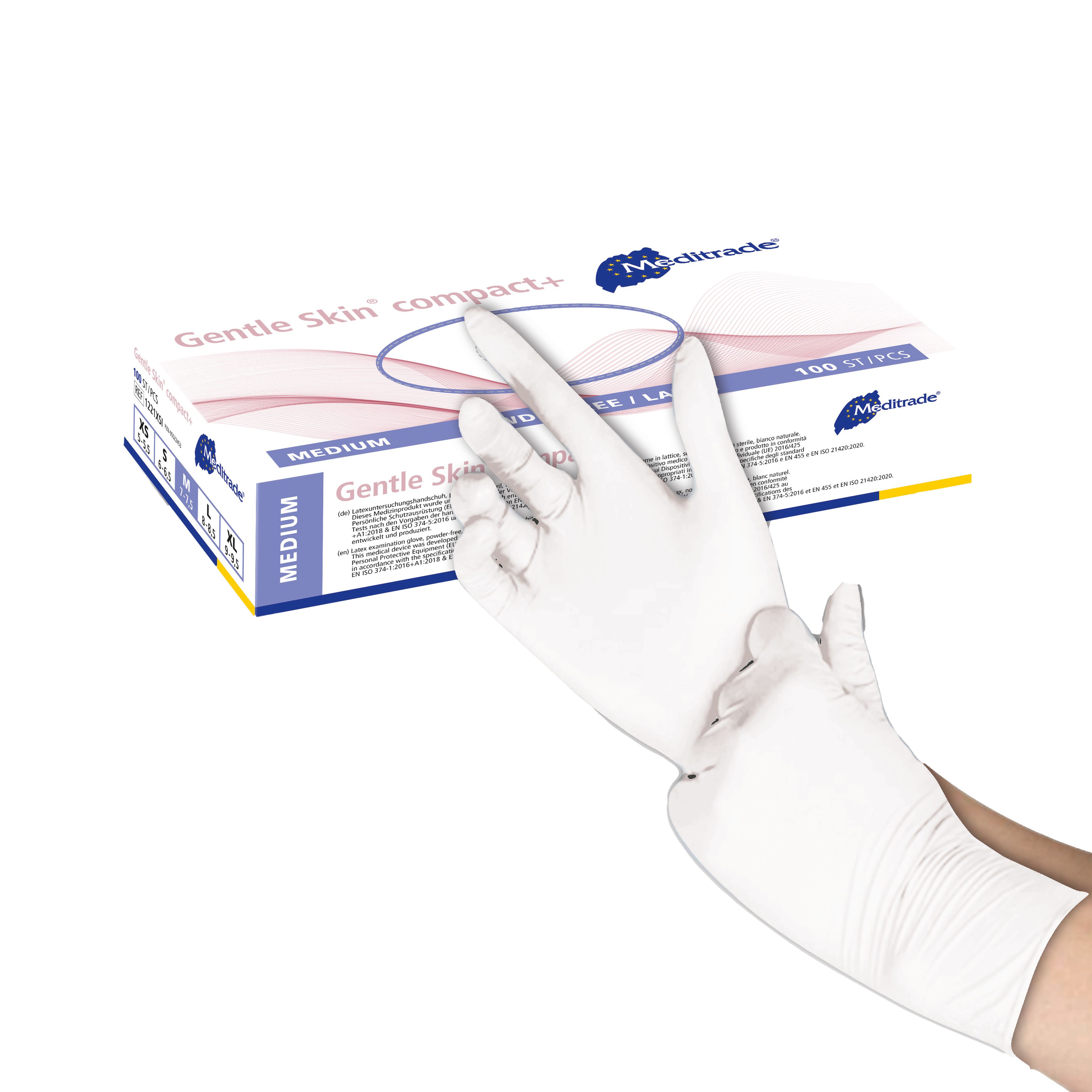 Meditrade Gentle Skin® Latex Groves Compact+ Glove usa e getta
