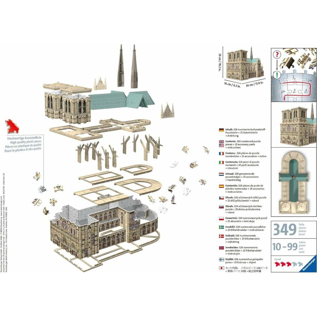 ravensburger 3D-Puzzle Kathedrale Notre-Dame, Paris 324 Teile