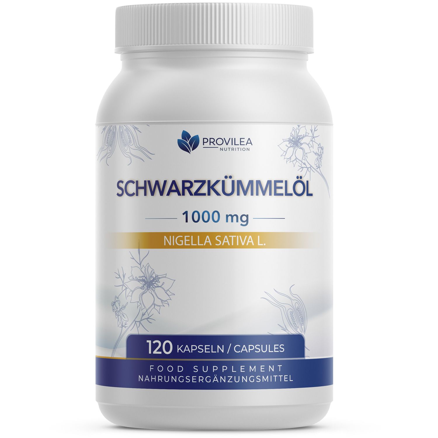 Provilea Schwarzkümmelöl Kapseln - 100% Rein & Natürlich 120 St