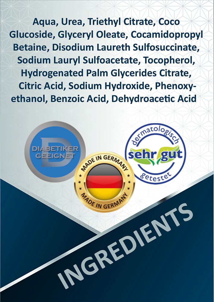 Blueline Pflegeschaum 10% Urea | Fußschaum & Körperschaum für sehr trockene Haut und Füße