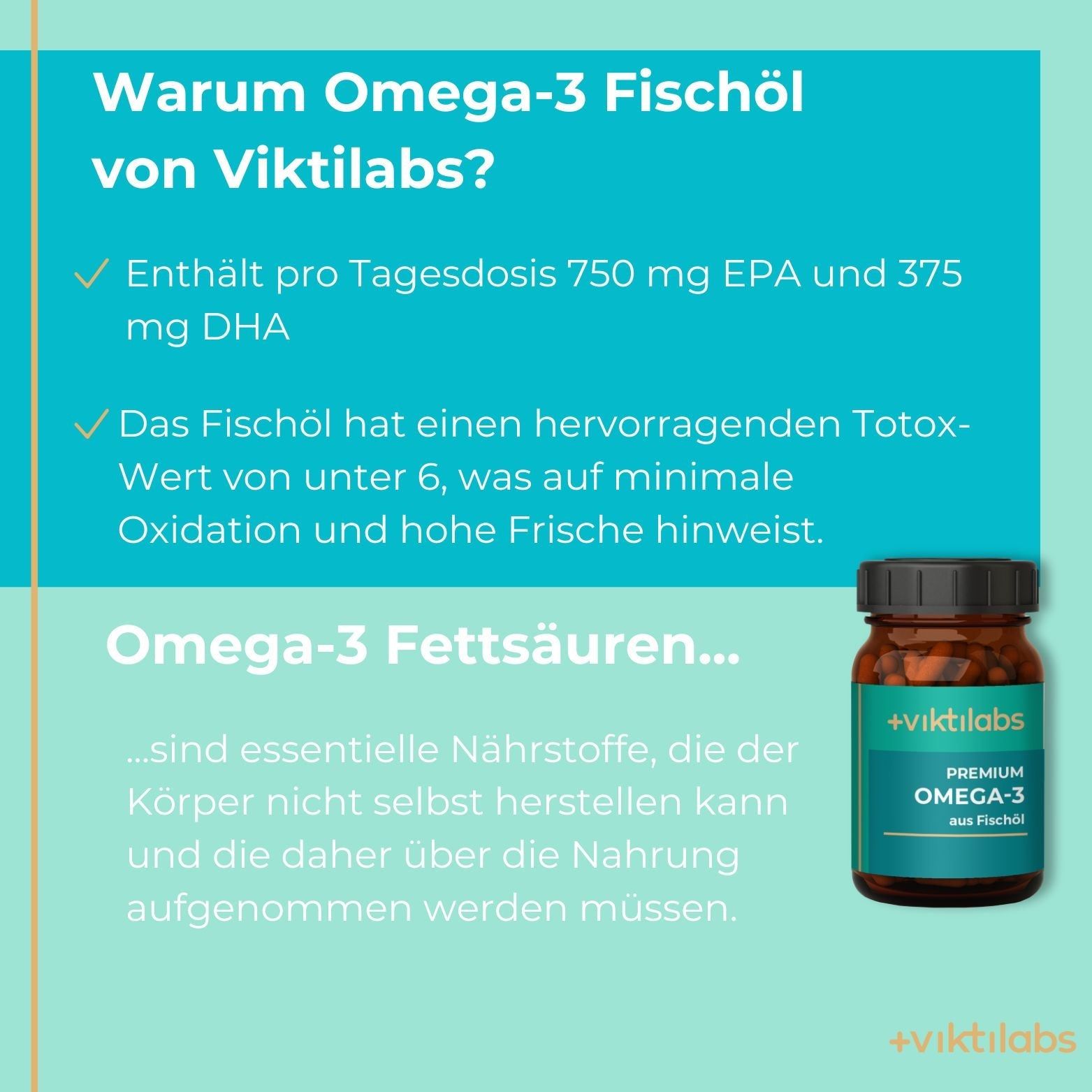 Viktilabs Premium Omega-3 Fischöl Kapseln