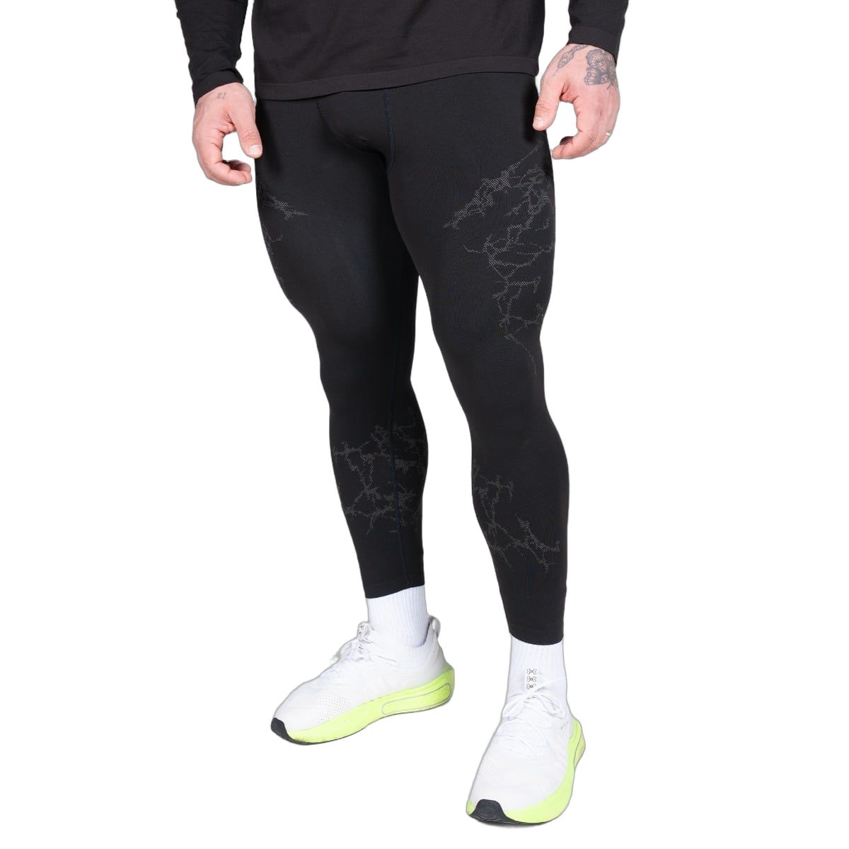 GymBeam Leggings Herren slim nahtlos in Schwarz