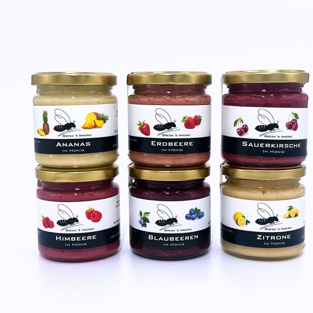 Grega´s Imkerei Das Fruchtige 6er Set 1500 g