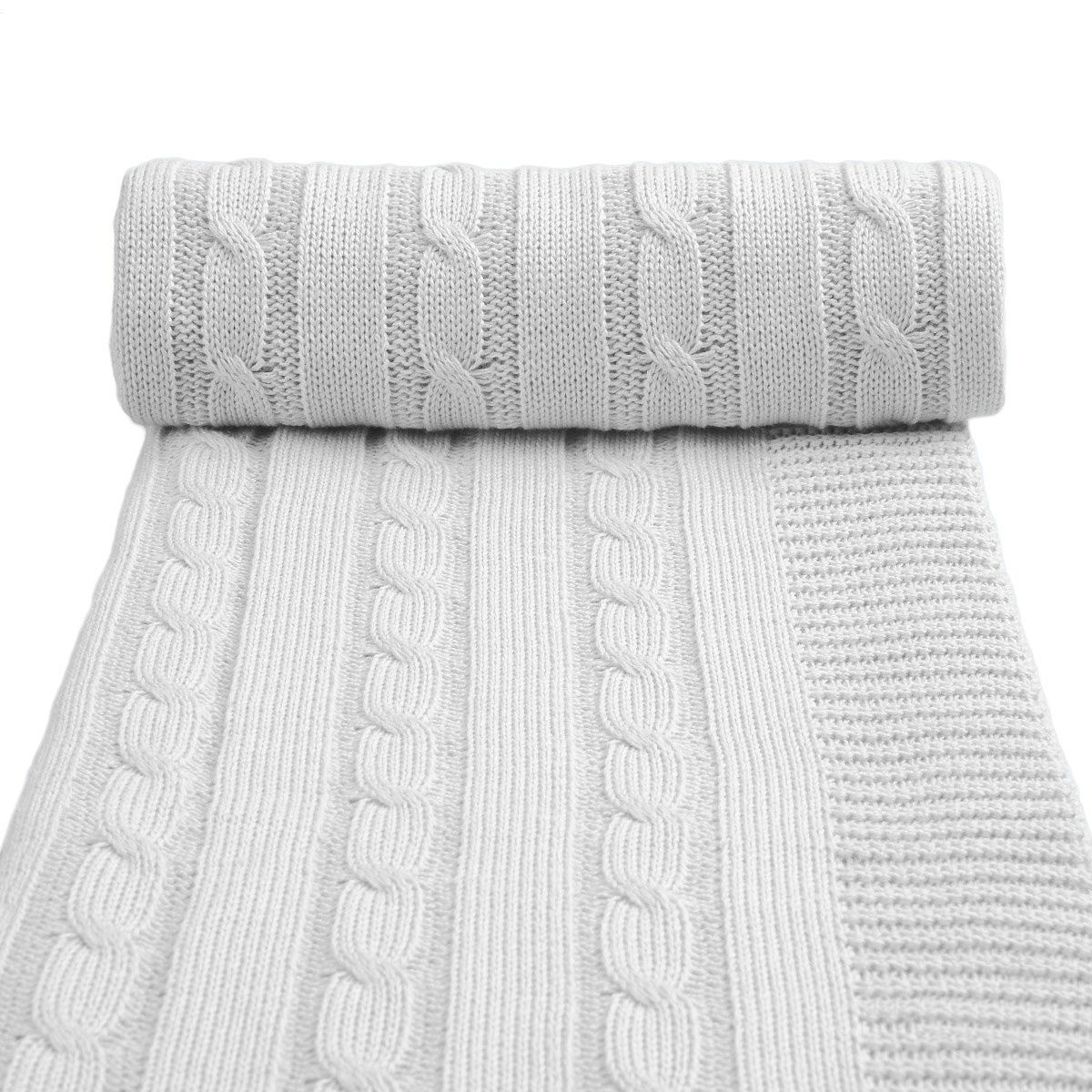T-Tomi Gestrickte Decke Grey 1 St