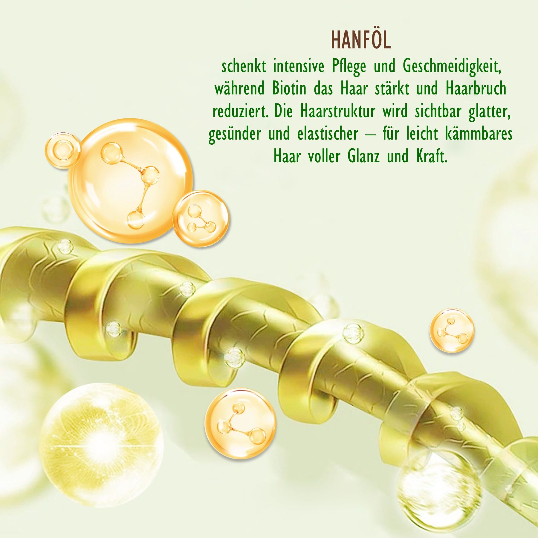Hello Nature Haarshampoo Hanföl Cannabis Naturkosmetik für Haarpflege