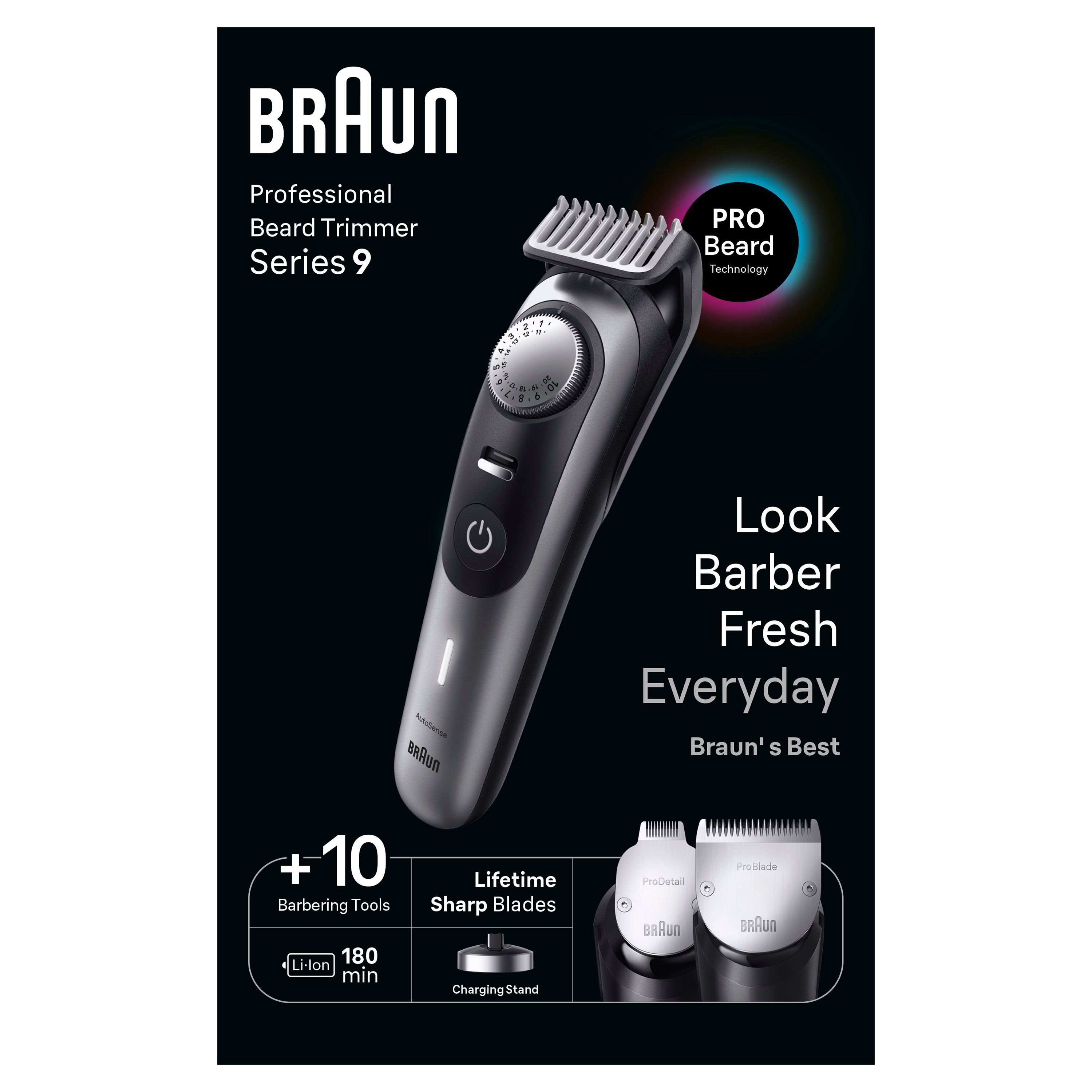 Braun - Barttrimmer "BT9420" in Schwarz/Grau