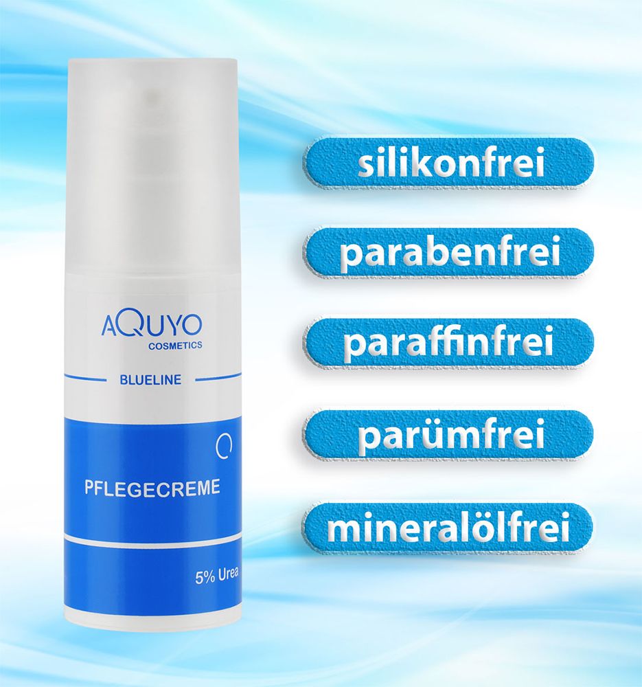 Blueline Pflegecreme 5% Urea Creme für trockene Haut bei Schuppenflechte oder Neurodermitis