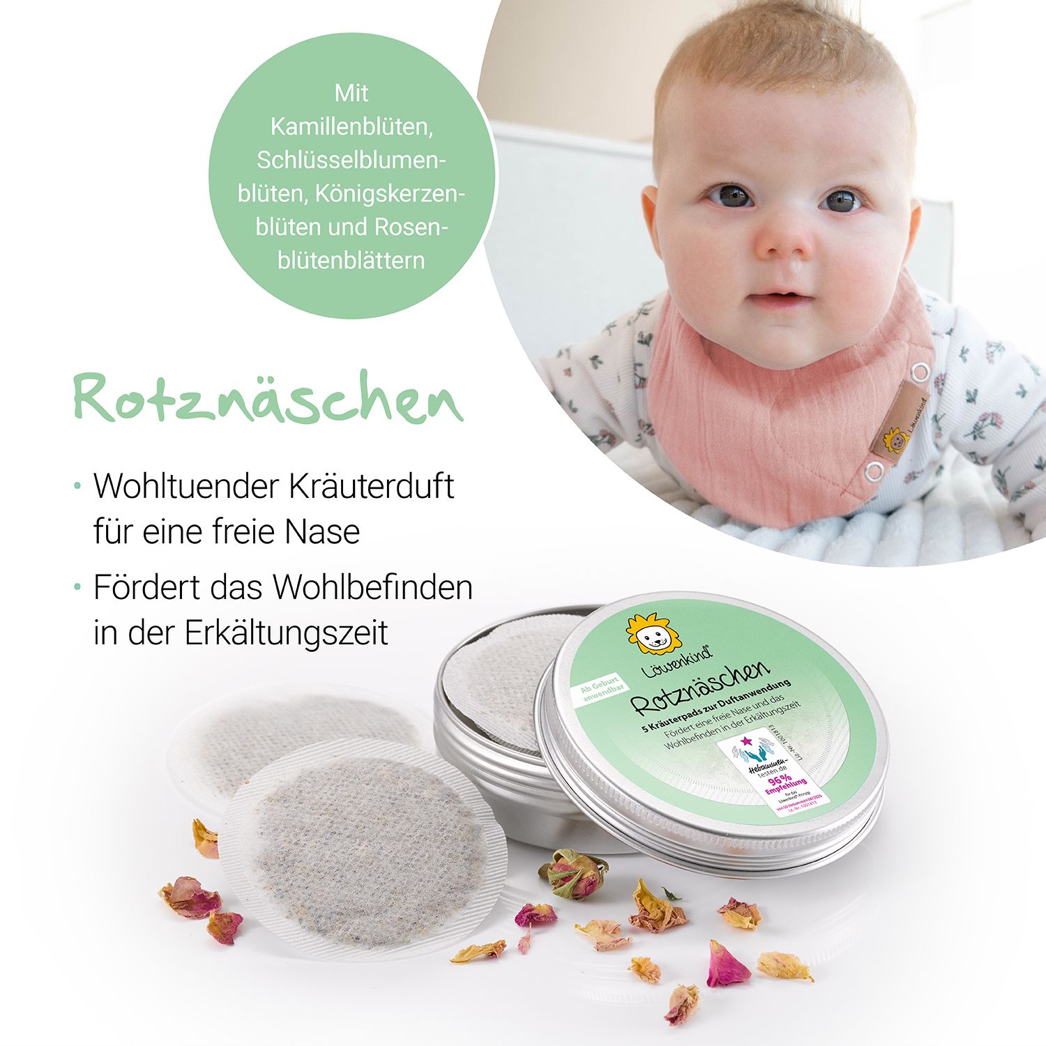 LÖWENKIND 5er-Dosen-Set für die Erkältungszeit, Zahnen, Schlafprobleme und ein gutes Bauchgefühl