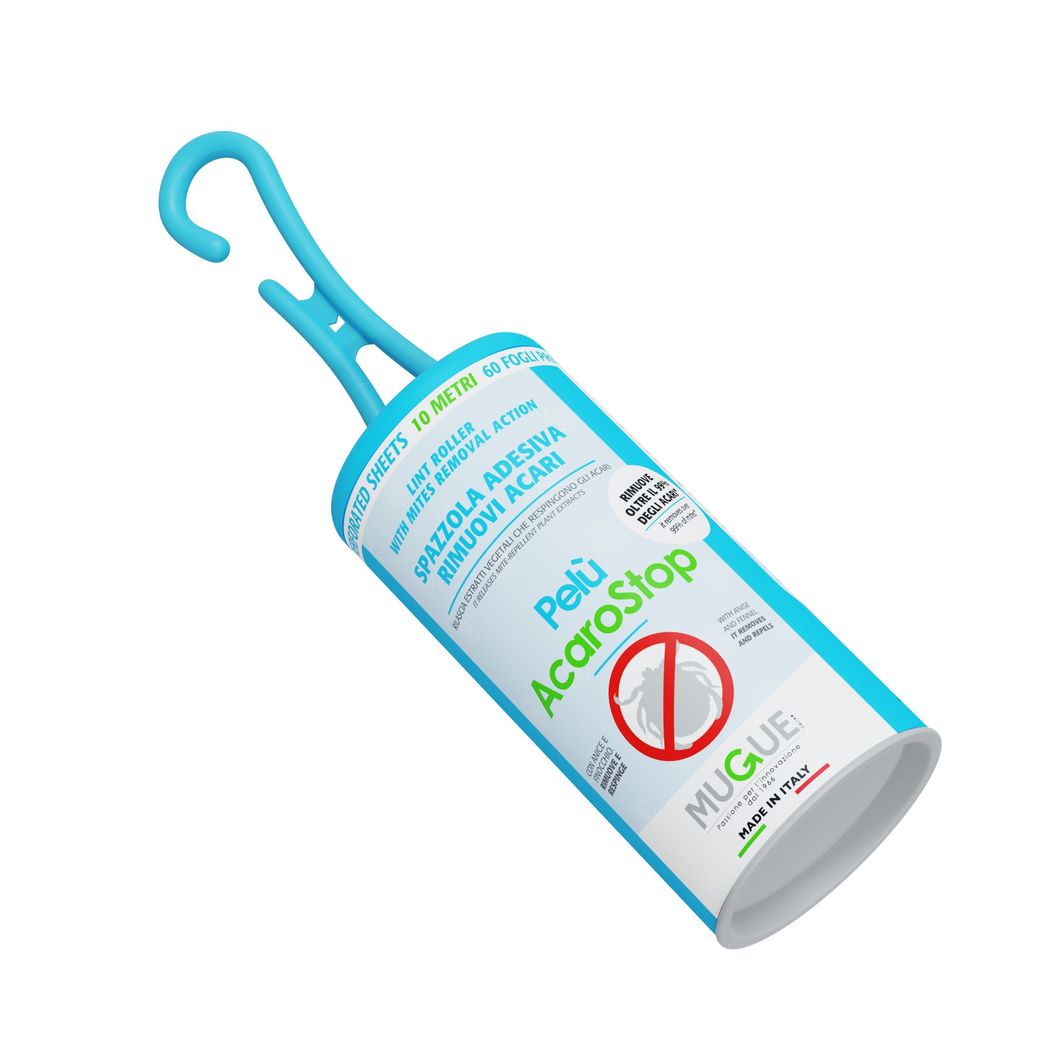 Mugue spazzola adesiva pelù Acaro Stop - 10 metri 60 strappi