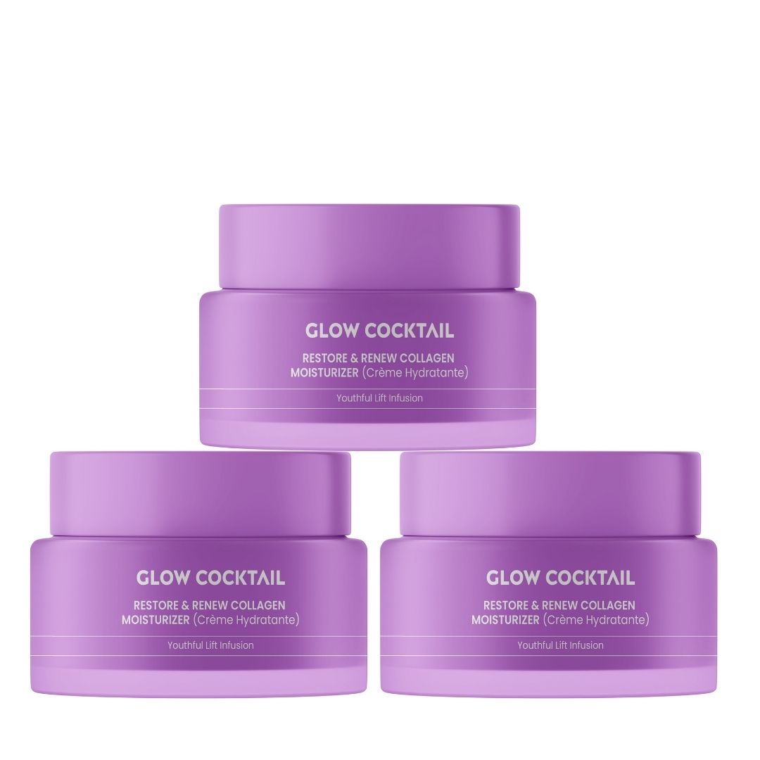 Glow Cocktail Restore & Renew Collagen Feuchtigkeitscreme-Trio