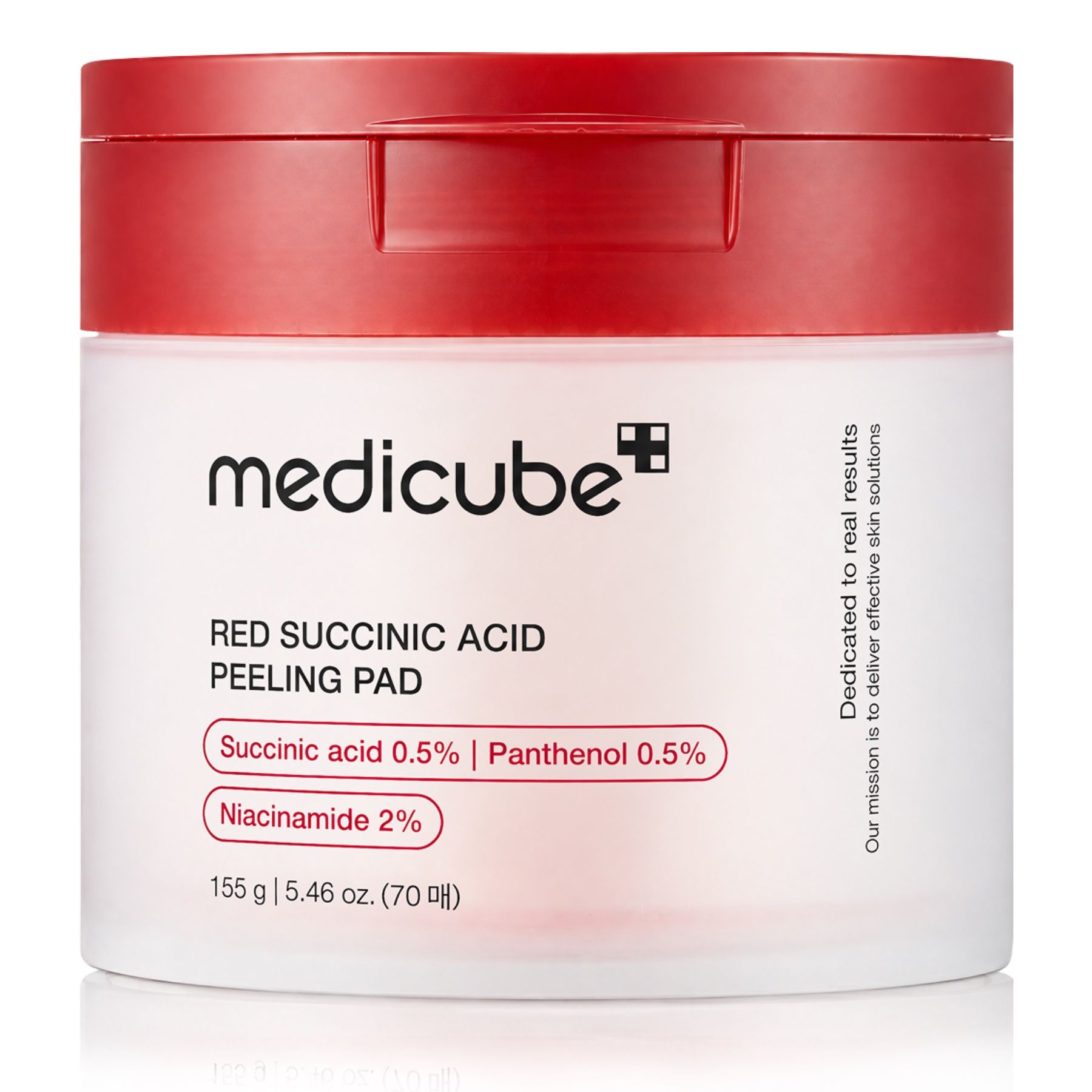 Medicube BHA, AHA Dischetti detergenti per il viso con acido succinico, niacinamide e pantenolo