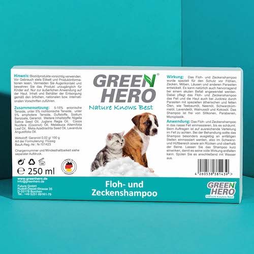 GreenHero Floh- und Zeckenshampoo