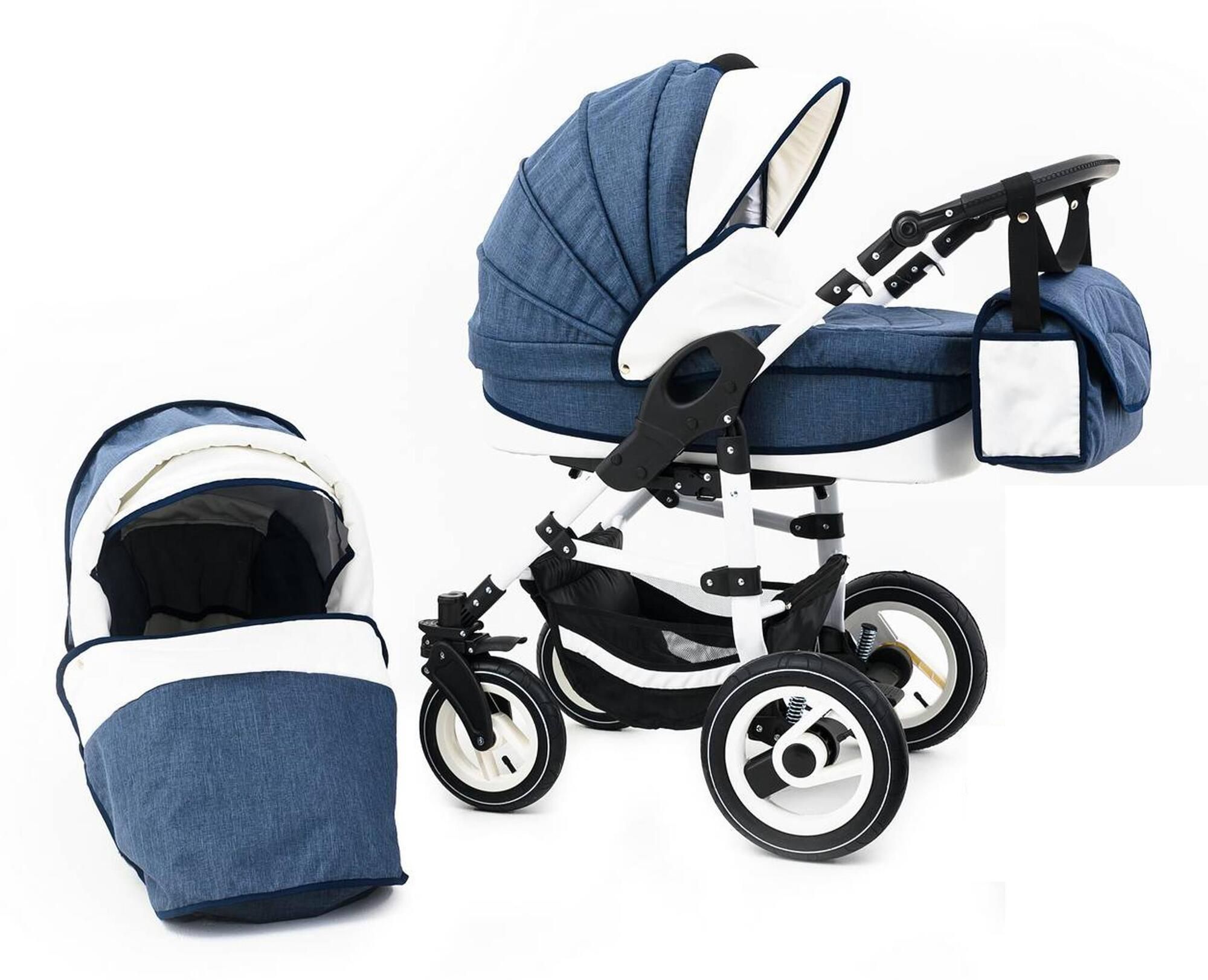 Tabbi ECO LN 2 in 1 Kinderwagen Hartgummireifen, Blue