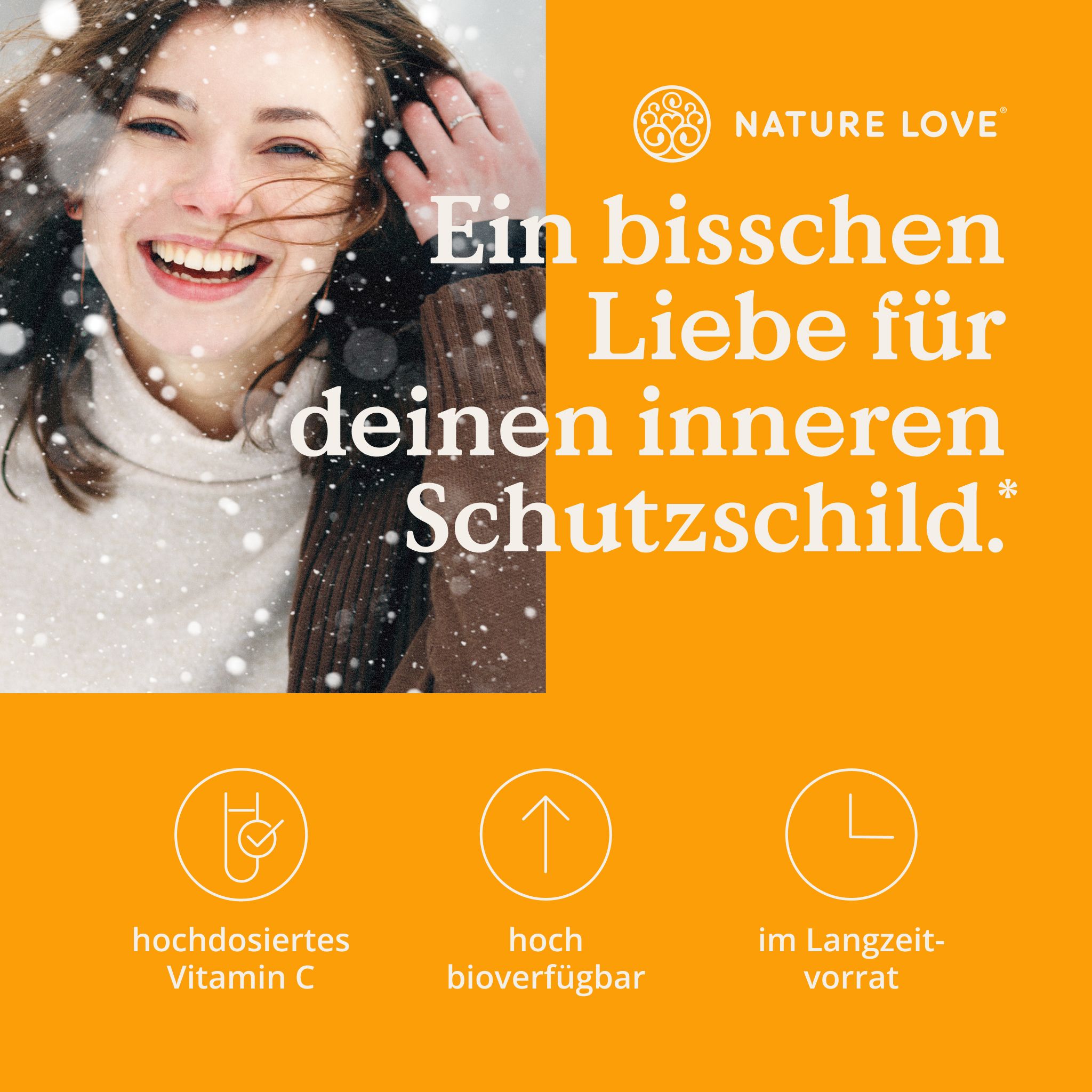 NATURE LOVE® Gepuffertes Vitamin C - Hochdosiert mit 1000mg Vitamin C je Tagesdosis - 365 Kapseln