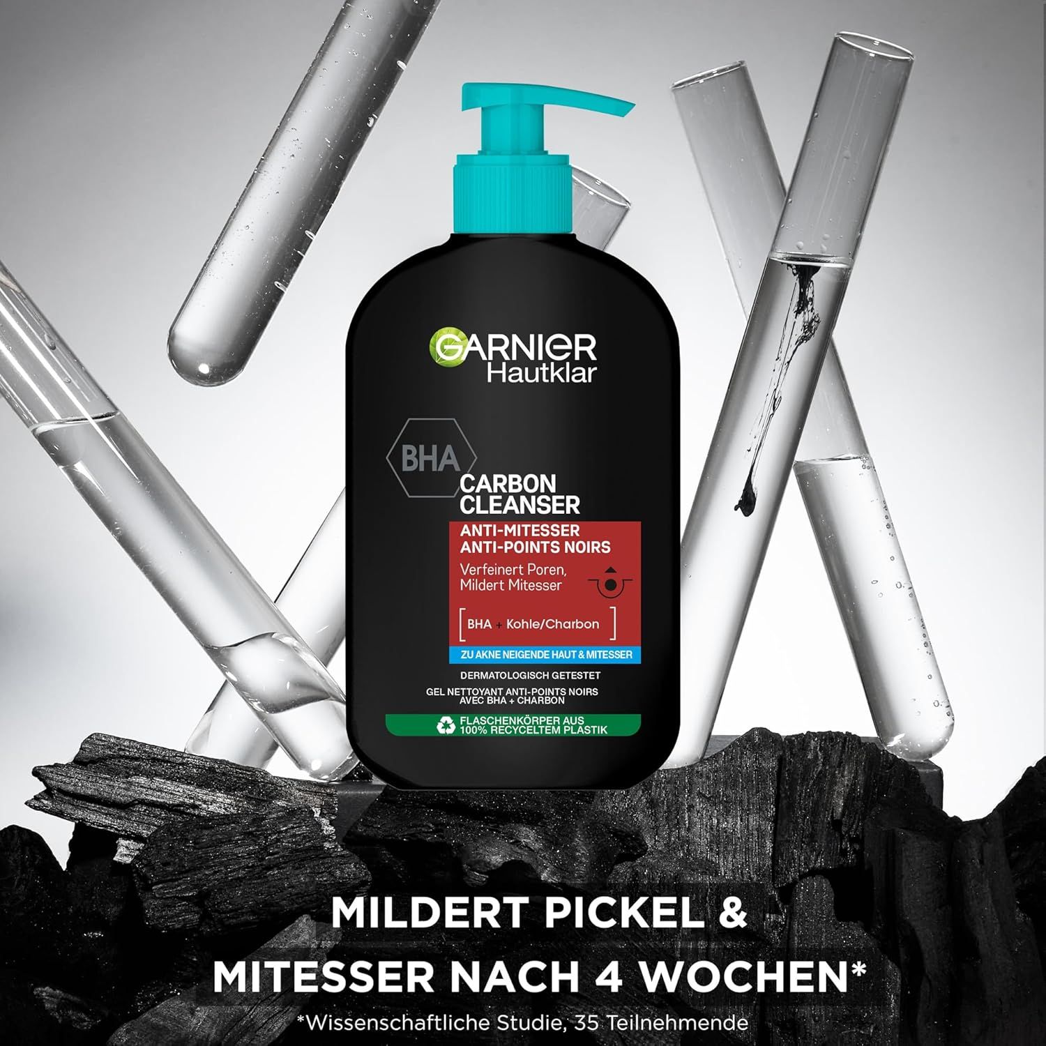 Garnier Hautklar Waschgel, BHA Carbon Cleanser mit Kohle